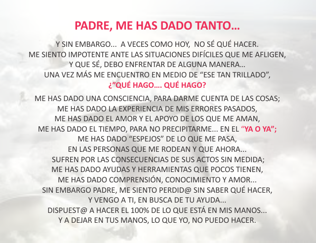 Padre,me has dado tanto...